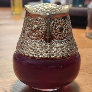 Vintage Avon Glass Owl Empty Decanter